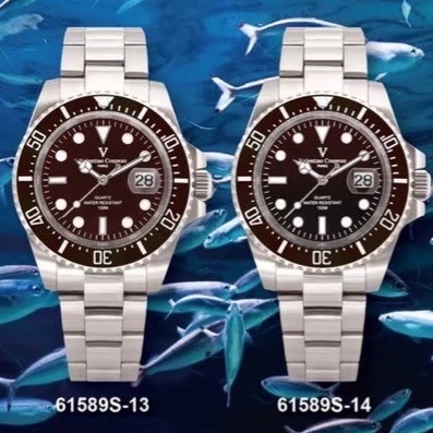 范倫鐵諾古柏 valentino coupeau  范倫鐵諾 古柏 水鬼腕錶 石英錶 潛水錶-細節圖8