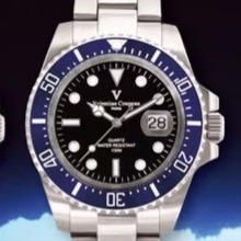 范倫鐵諾古柏 valentino coupeau  范倫鐵諾 古柏 水鬼腕錶 石英錶 潛水錶-規格圖8