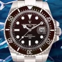 范倫鐵諾古柏 valentino coupeau  范倫鐵諾 古柏 水鬼腕錶 石英錶 潛水錶-規格圖8