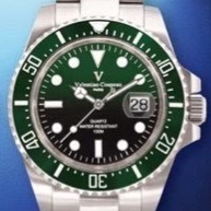 范倫鐵諾古柏 valentino coupeau  范倫鐵諾 古柏 水鬼腕錶 石英錶 潛水錶-規格圖8