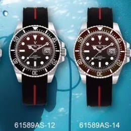 范倫鐵諾古柏 valentino coupeau  范倫鐵諾 古柏 矽膠水鬼腕錶 石英錶 潛水錶-細節圖6