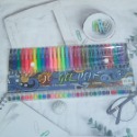 ［台灣現貨］文具筆閃光筆中性筆彩色30色中性筆套裝彩色原子筆，彩色筆，墨水量增加 40%，適用於成人著色書、繪畫、日記-規格圖5