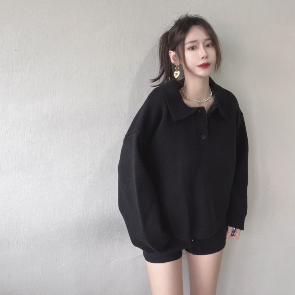 質感女孩｜厚磅翻領套裝-細節圖5