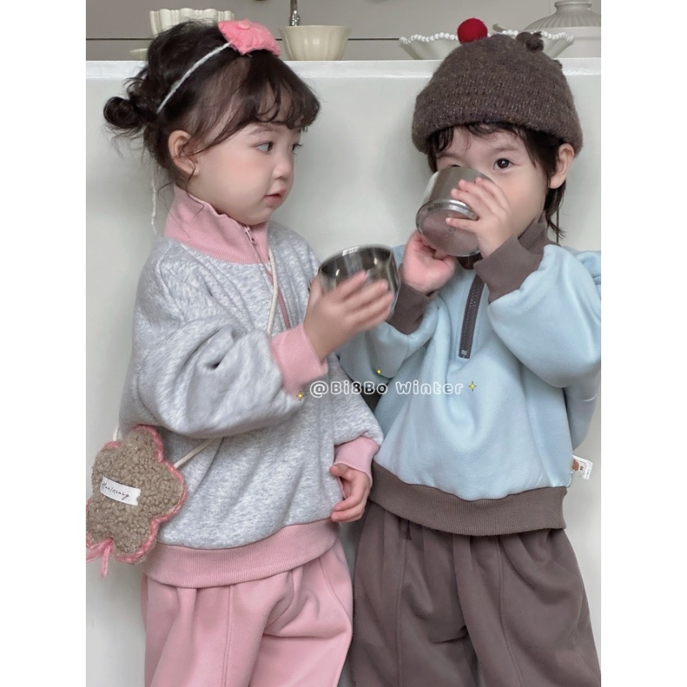 半拉鏈衛衣套裝-細節圖2