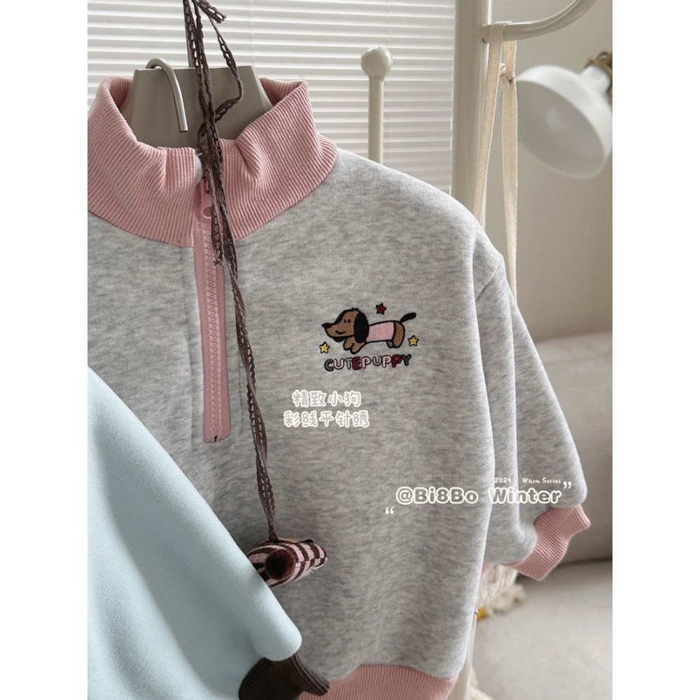 半拉鏈衛衣套裝-細節圖4