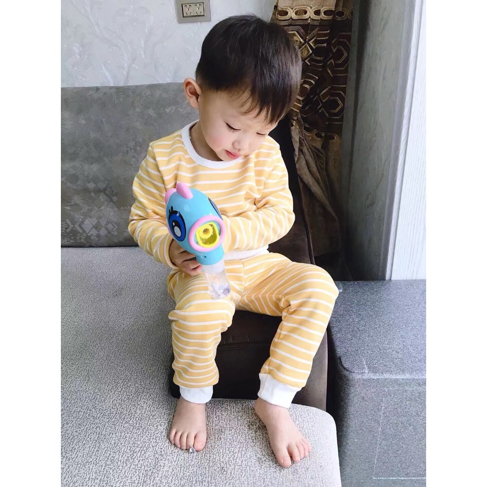 條紋素色薄絨套裝-細節圖8