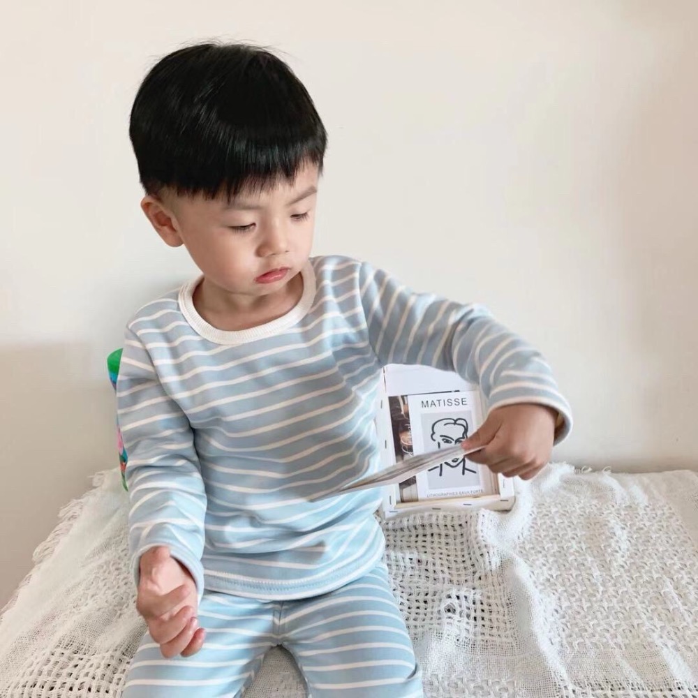 條紋素色薄絨套裝-規格圖8