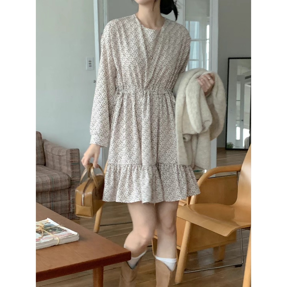 (預購）韓國東大門💞繫帶豹紋連身裙-規格圖6