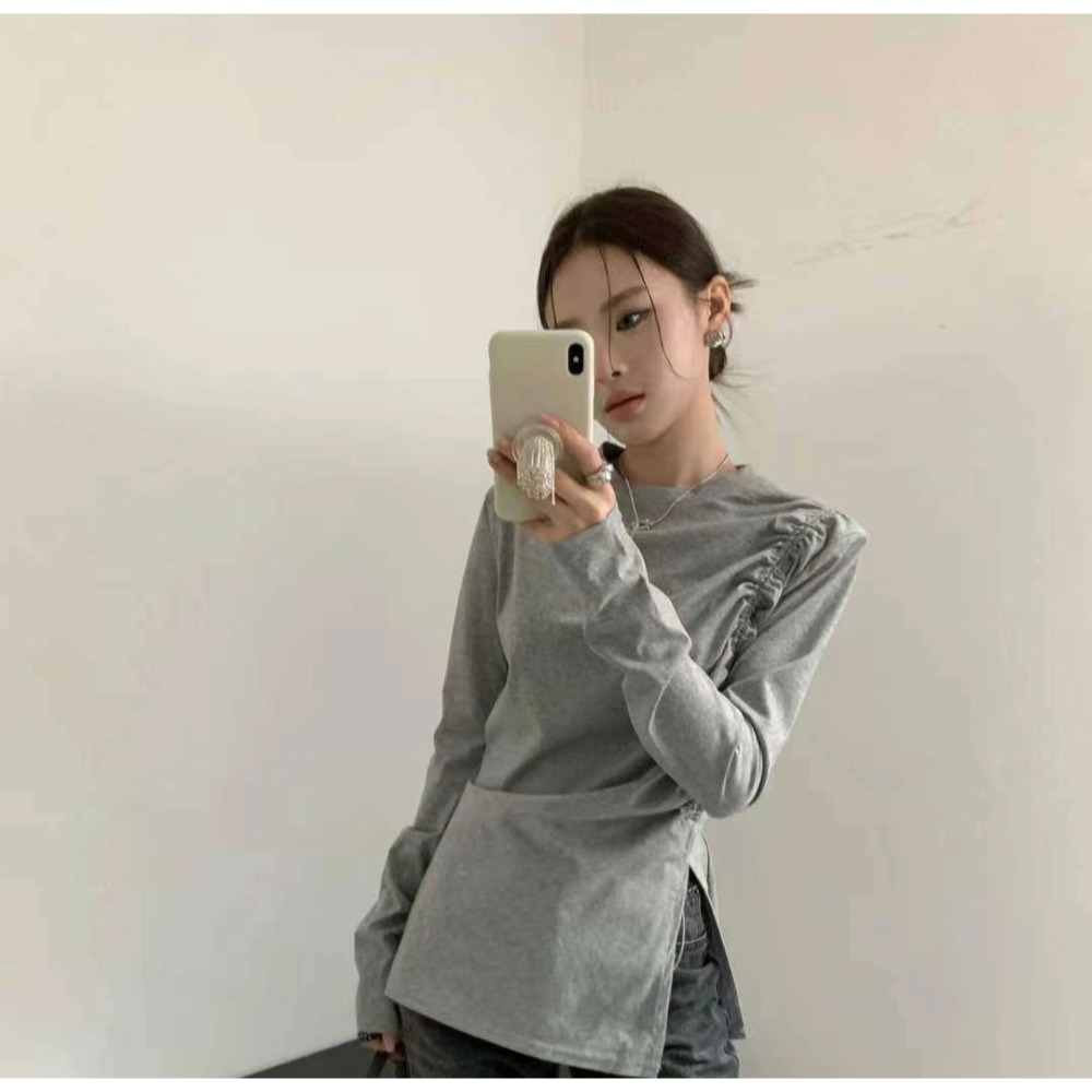 🇰🇷東大門-抽繩簡約質感上衣-細節圖4