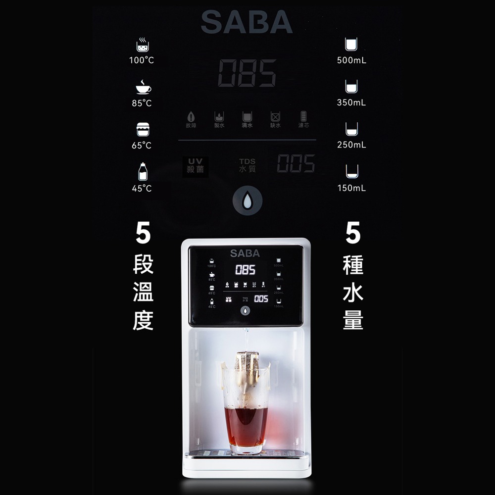 德國SABA 免安裝RO即熱式開飲機 SA-HQ02 桌上型 即熱飲水機 小飲水機 泡奶飲水機 溫熱飲水機-細節圖3