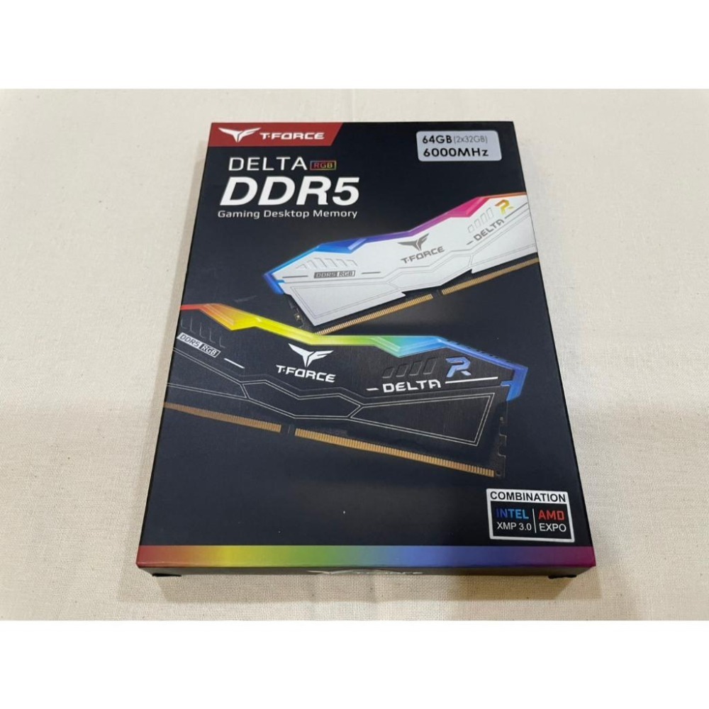 全新｜DDR5｜6000｜64G(32GX2)｜十銓TeamGroup｜Delta｜黑色｜RGB｜CL38-細節圖2