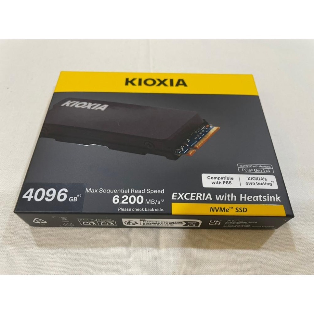 全新｜M.2｜4TB｜鎧俠Kioxia｜Heatsink｜NVMe｜獨立Dram｜TLC顆粒｜旗艦級｜SSD｜固態硬碟-細節圖2