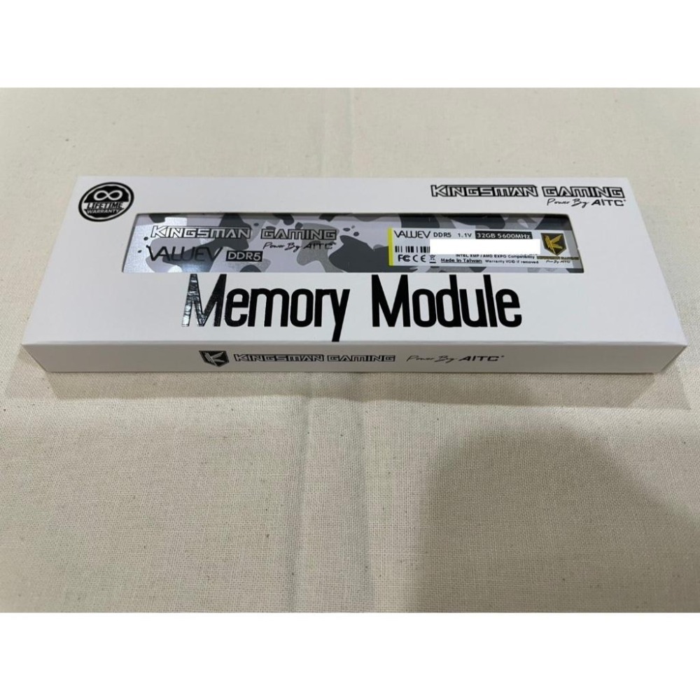 全新｜DDR5｜5600｜32G(32GX1)｜艾格AITC｜ValueV｜迷彩｜無光｜CL40-細節圖2