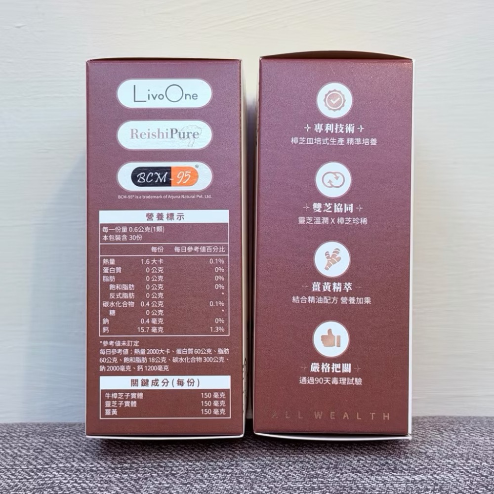 官網購入 荃贏全美樟芝薑黃膠囊 靈芝多醣調整體質，維持活力狀態  BCM-95®薑黃素 頂級牛樟芝×溫潤靈芝 良馨魚油-細節圖2