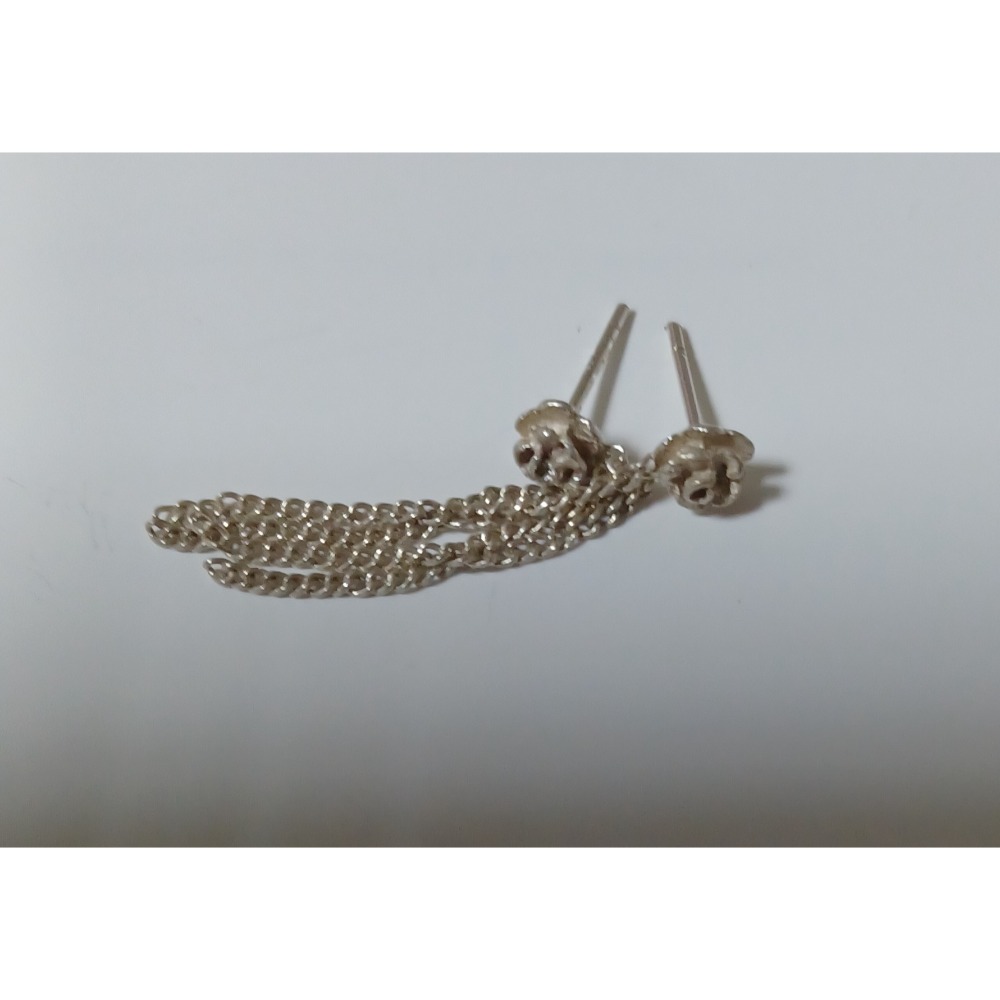 純銀玫瑰耳環-細節圖2