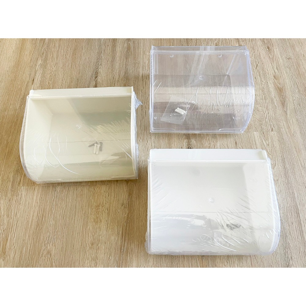 YC-603 掀蓋式 平板衛生紙 衛生紙盒 衛生紙架 (白色、象牙色) 套房民宿適用 24x21x12 cm-細節圖2