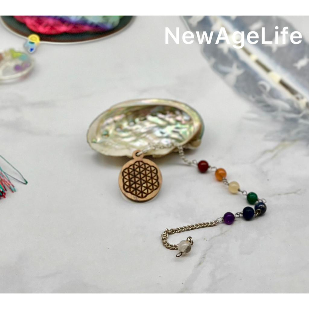 【NewAgeLife】 七脈輪 生命之花 靈擺 手鏈 占卜 銀飾 祭壇 送禮-細節圖3