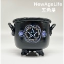 【NewAgeLife】 生命之花 生命之樹 天使女神 五角星 鐵製大鍋 白鼠尾草 碳餅 樹脂 香爐 鐵鍋 薰香爐-規格圖5