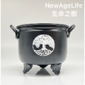 【NewAgeLife】 生命之花 生命之樹 天使女神 五角星 鐵製大鍋 白鼠尾草 碳餅 樹脂 香爐 鐵鍋 薰香爐-規格圖5