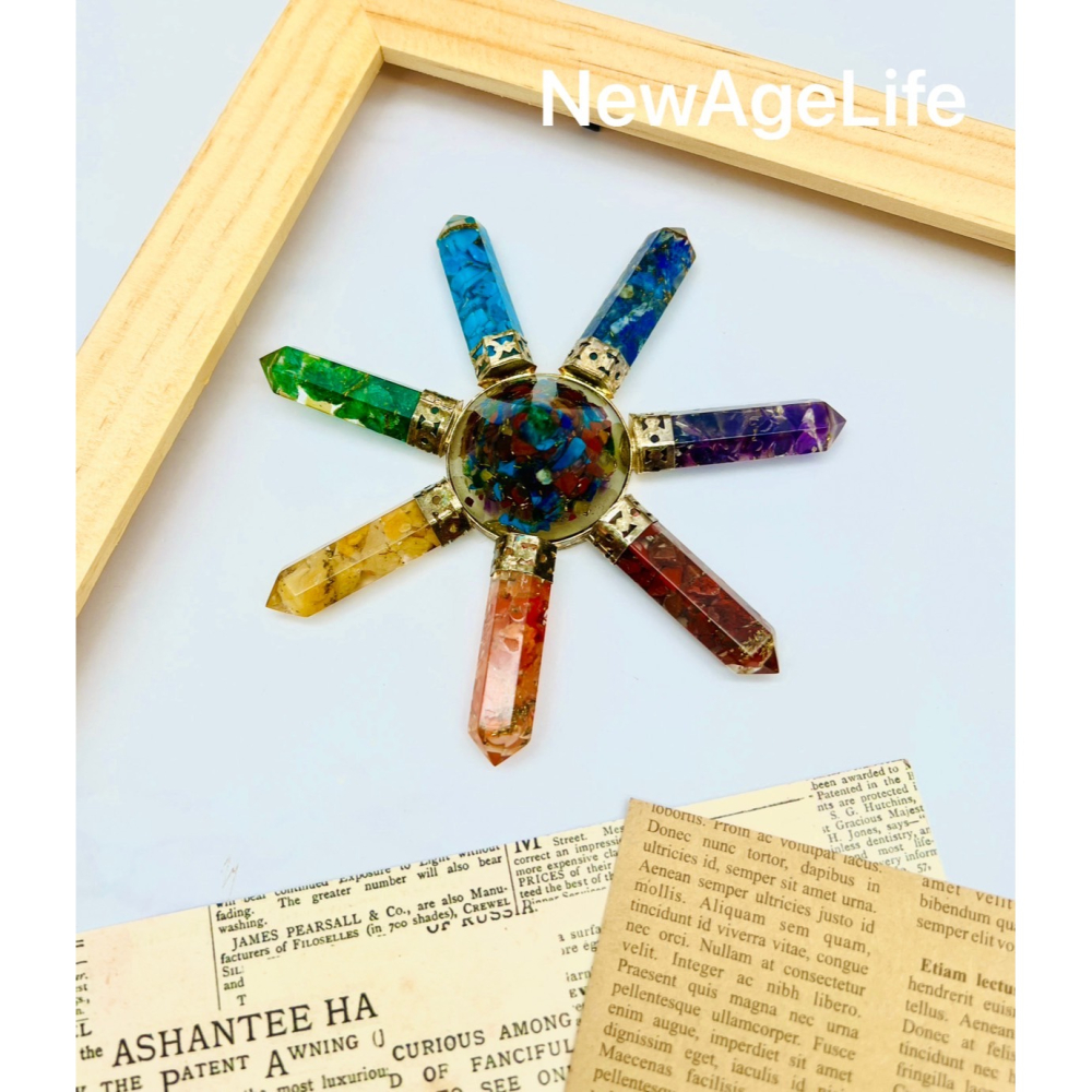 【NewAgeLife】 生命之花 荷魯斯之眼 大天使麥達昶 七脈輪 奧剛水晶 能量盤 擺件 手工製品 水晶 奧剛 淨化-細節圖7