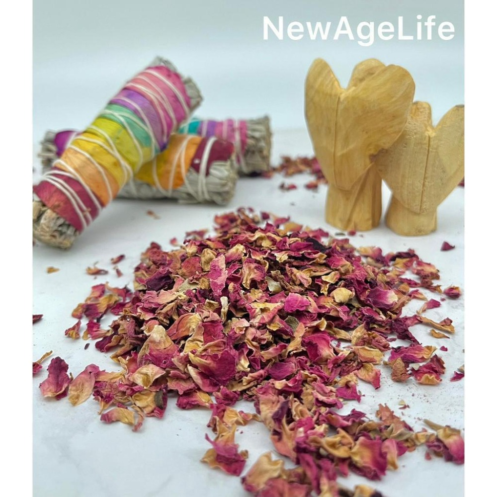 【NewAgeLife】玫瑰花 淨化 保護 運氣 脈輪 鼠尾草 蠟燭 魔法油 玫瑰 愛情 桃花 能量 泡澡 草本 魔法油-細節圖3