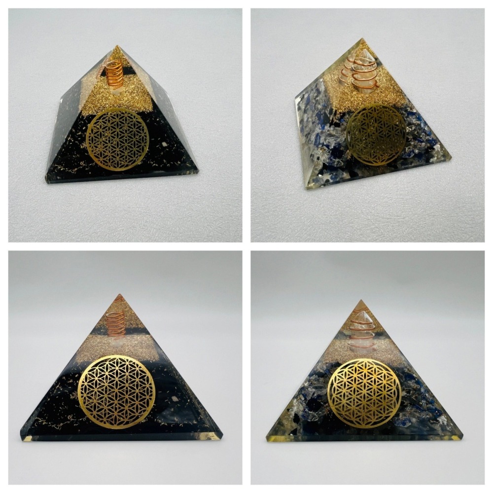 【NewAgeLife】 Orgonite 生命之花 奧剛 水晶 金字塔  NewAgeLife 黑碧璽 青金石 白水晶-細節圖5