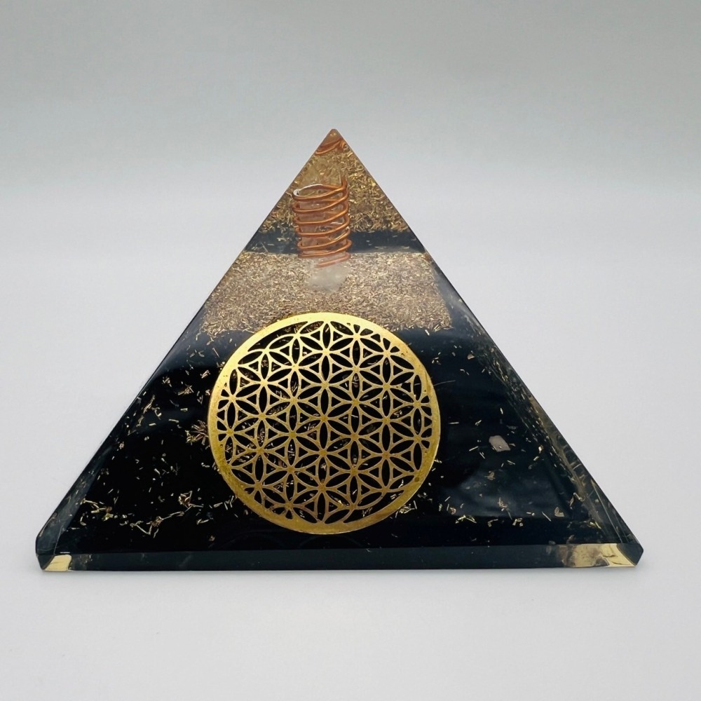 【NewAgeLife】 Orgonite 生命之花 奧剛 水晶 金字塔  NewAgeLife 黑碧璽 青金石 白水晶-細節圖6
