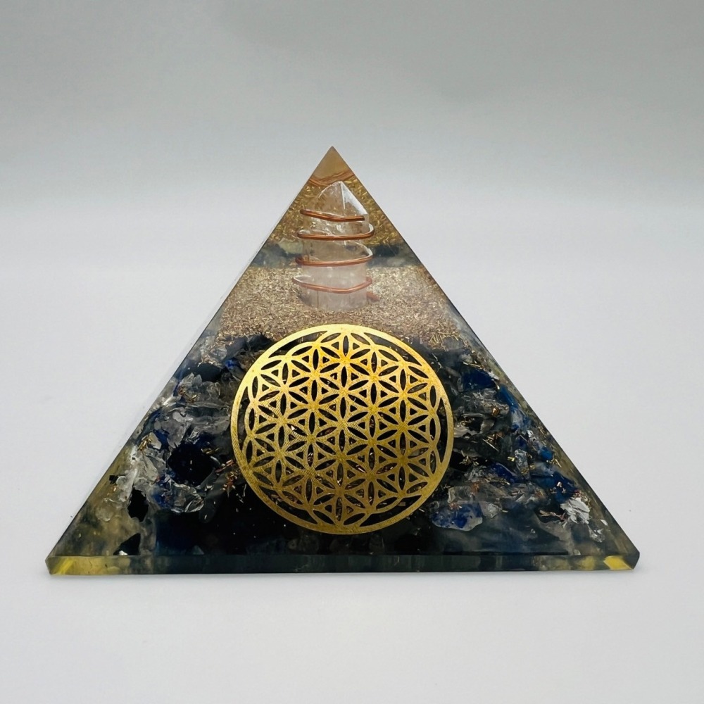 【NewAgeLife】 Orgonite 生命之花 奧剛 水晶 金字塔  NewAgeLife 黑碧璽 青金石 白水晶-細節圖7
