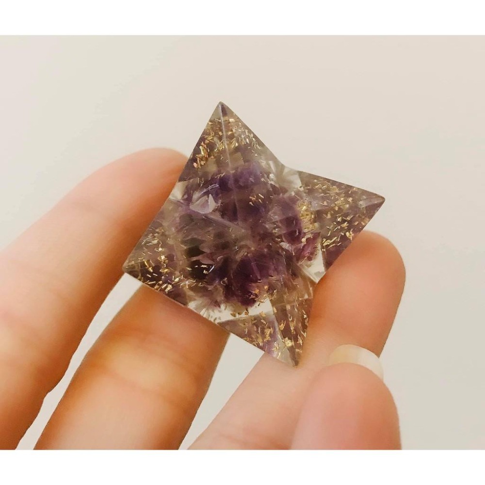 【NewAgeLife】 奧剛水晶 梅爾卡巴 六角星 大衛星 紫水晶 七脈輪 淨化 水晶 能量 精神 靈性 奧剛 脈輪-細節圖6