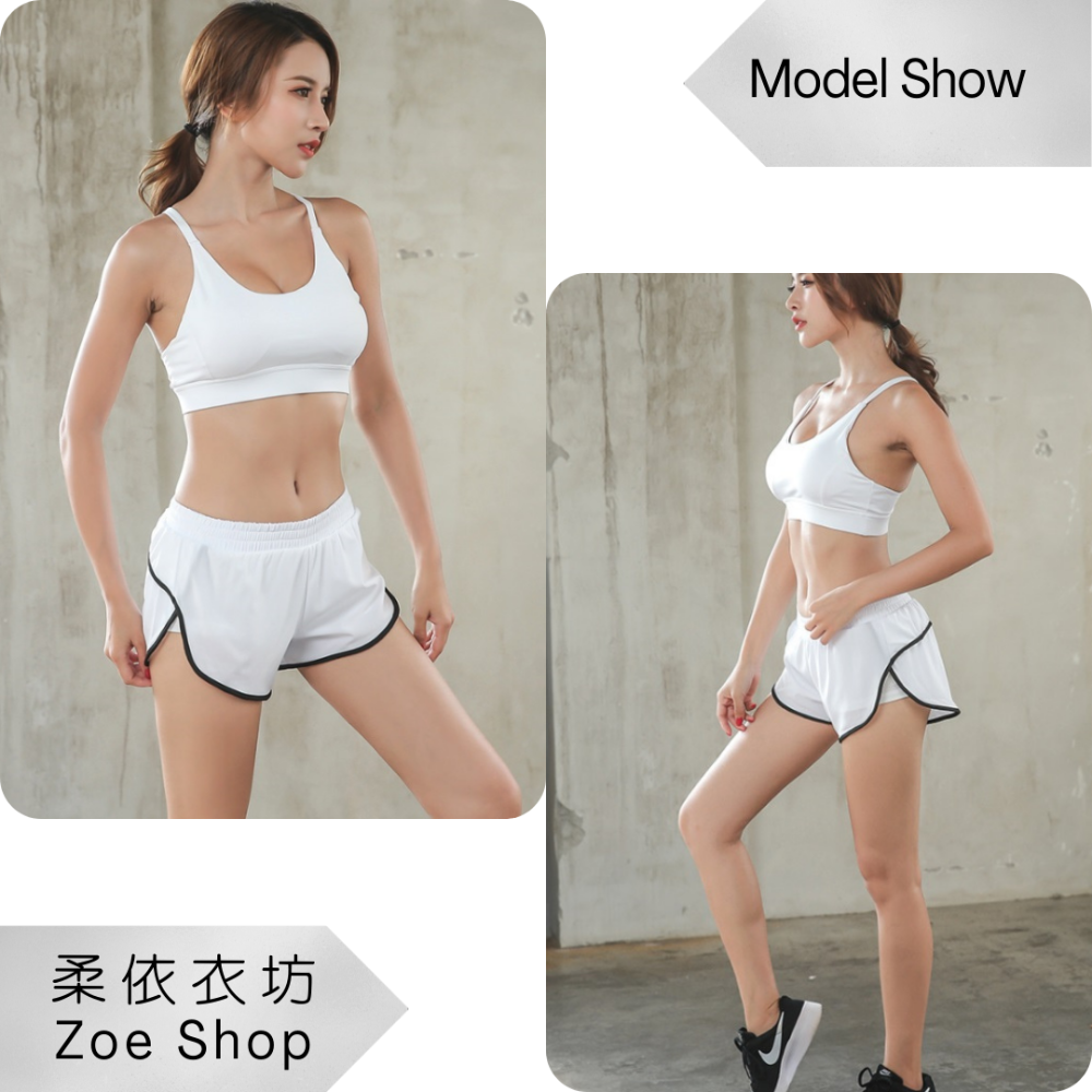 💛女 運動短褲 假兩件 防走光💛飄飄褲 運動 瑜珈 吸濕排汗 透氣 【Zoe Shop 柔依衣坊】C37-DK638-細節圖10