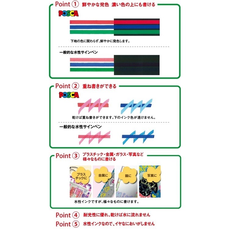 現貨+開發票🎏日本 POSCA 極細 廣告筆 塗鴉筆 高光筆 丙烯 麥克筆 水性麥克筆 PC-1M UNI-細節圖4