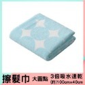 北歐▸擦髮巾 大圓點 藍