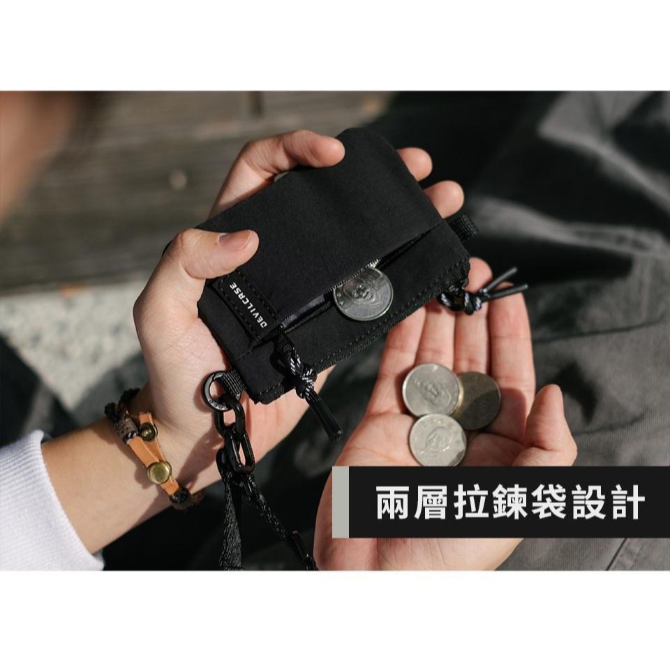 DEVILCASE 掛繩零錢包 鑰匙包 零錢包皮包皮夾 短夾錢包 男女-細節圖6
