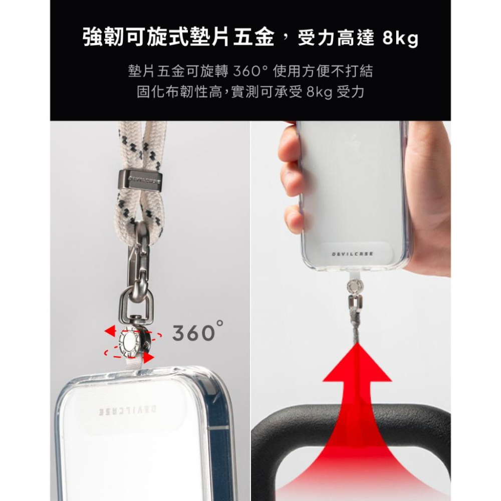 DEVILCASE 360°可旋式手機墊片 掛片 手機掛繩 墊片 掛繩 掛繩夾片-細節圖7