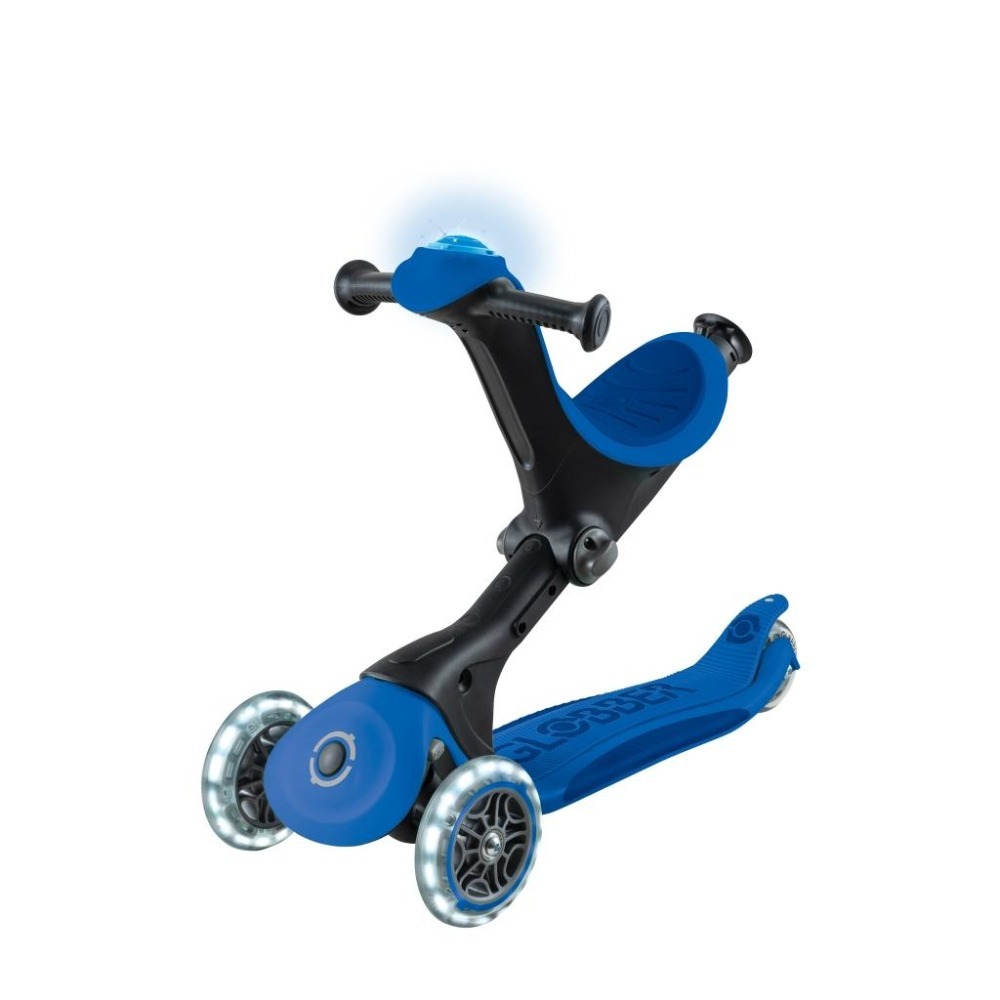 GLOBBER GO•UP 5合1酷炫版多功能滑板車(白光發光前輪)-浩瀚宇宙藍-細節圖3