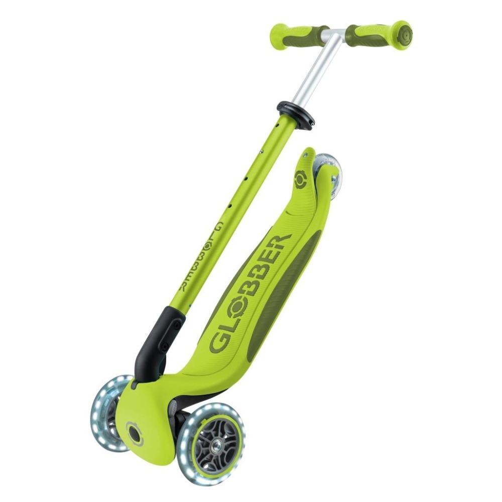 GLOBBER GO•UP 5合1酷炫版多功能滑板車(白光發光前輪)-探索極光綠-細節圖6