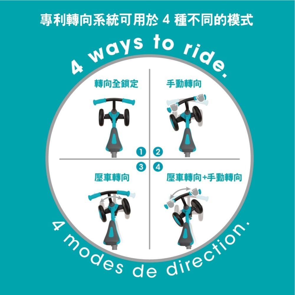 GLOBBER 寶寶平衡嚕嚕車-莫蘭迪藍綠-細節圖6