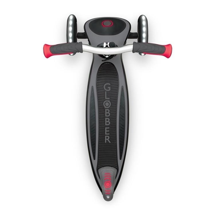 GLOBBER 2合1三輪折疊滑板車大師版(酷炫白光發光輪)-銀河系星際灰-細節圖3