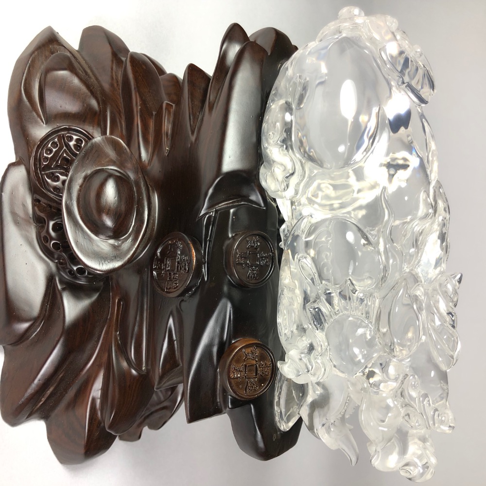 【磊晶城水晶館】嚴選天然 頂級 近全美 白水晶貔貅擺件 白水晶貔貅雕件 白水晶貔貅 貔貅擺件-細節圖6