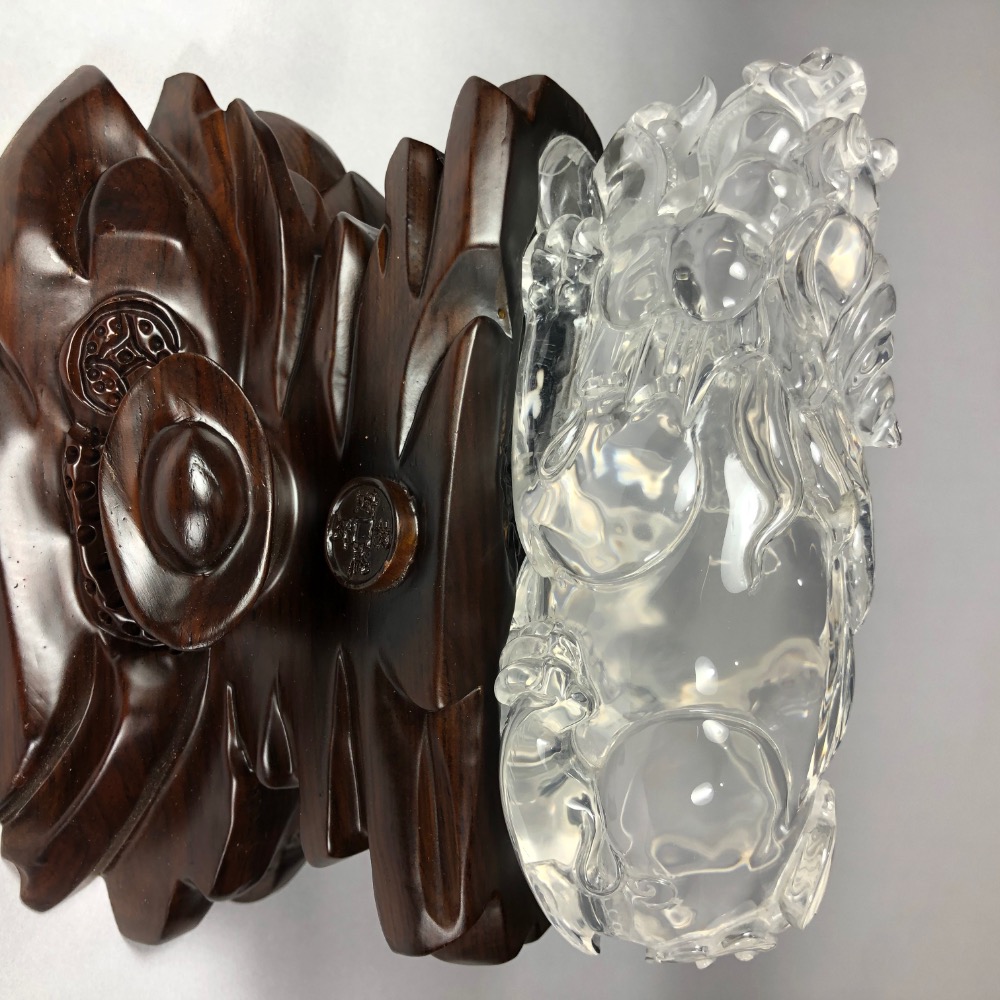 【磊晶城水晶館】嚴選天然 頂級 近全美 白水晶貔貅擺件 白水晶貔貅雕件 白水晶貔貅 貔貅擺件-細節圖8