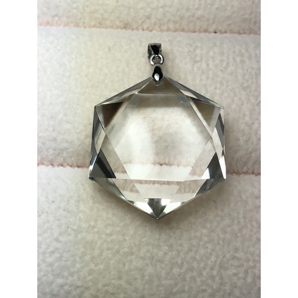 嚴選天然近全美白水晶大衛星墜子 白水晶大衛星-細節圖7