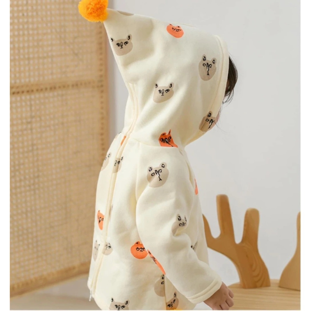 精靈毛球加絨連帽帽T-細節圖3