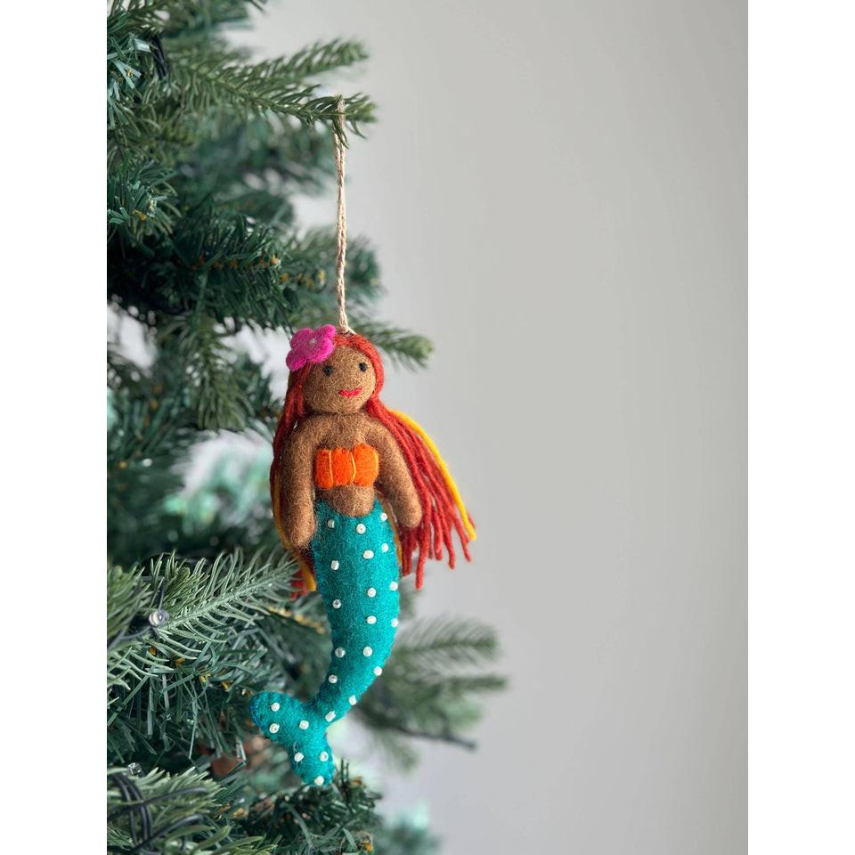 聖誕樹吊飾 美人魚家族 聖誕裝飾 羊毛氈聖誕掛飾 聖誕佈置-細節圖2