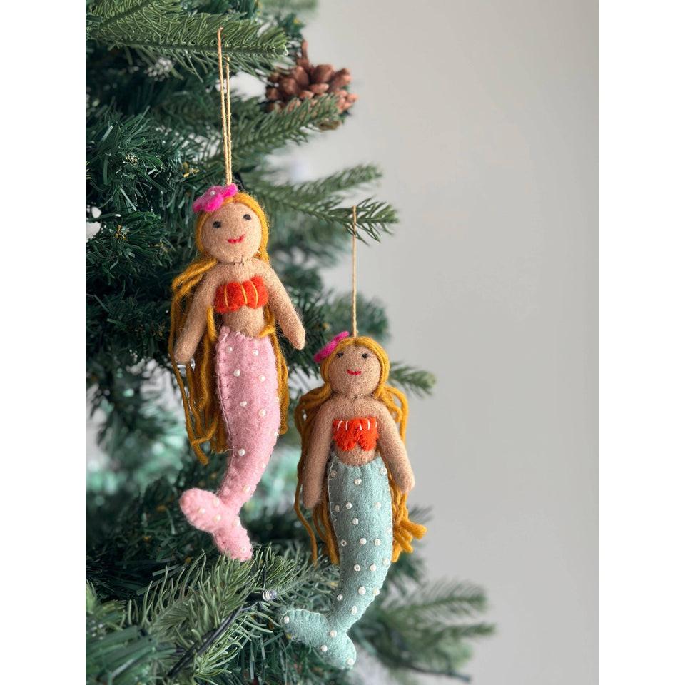 聖誕樹吊飾 美人魚家族 聖誕裝飾 羊毛氈聖誕掛飾 聖誕佈置-細節圖4