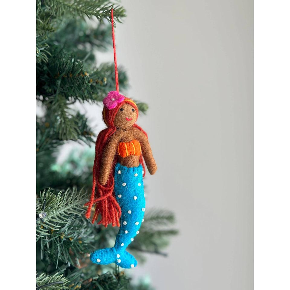 聖誕樹吊飾 美人魚家族 聖誕裝飾 羊毛氈聖誕掛飾 聖誕佈置-細節圖6