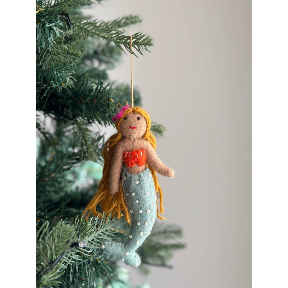 聖誕樹吊飾 美人魚家族 聖誕裝飾 羊毛氈聖誕掛飾 聖誕佈置-細節圖8