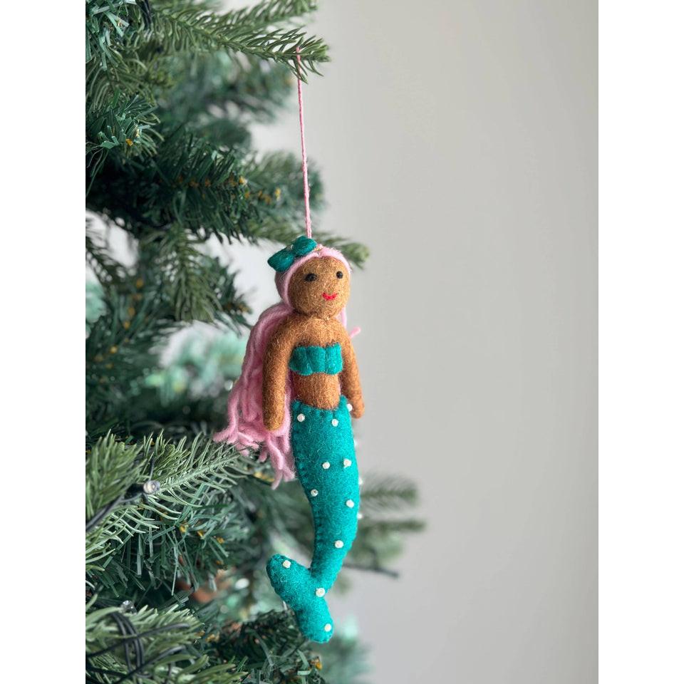 聖誕樹吊飾 美人魚家族 聖誕裝飾 羊毛氈聖誕掛飾 聖誕佈置-細節圖9