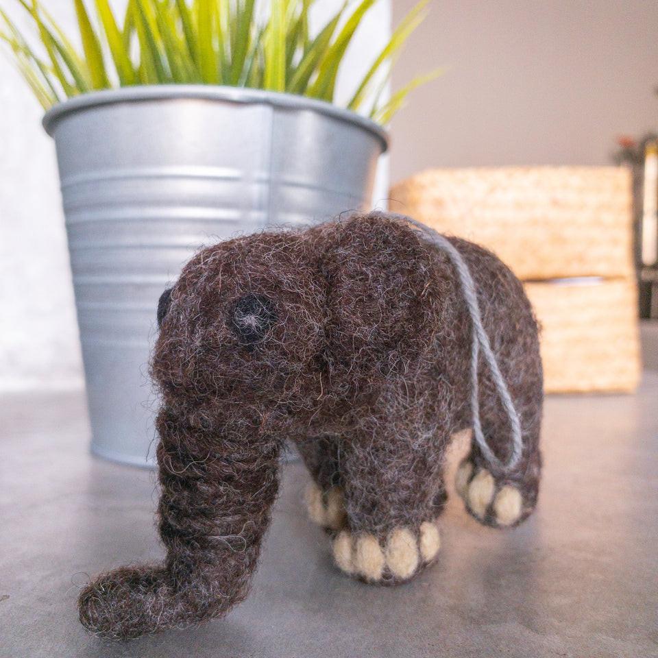 聖誕樹吊飾 灰色大象 / 長毛象-細節圖2