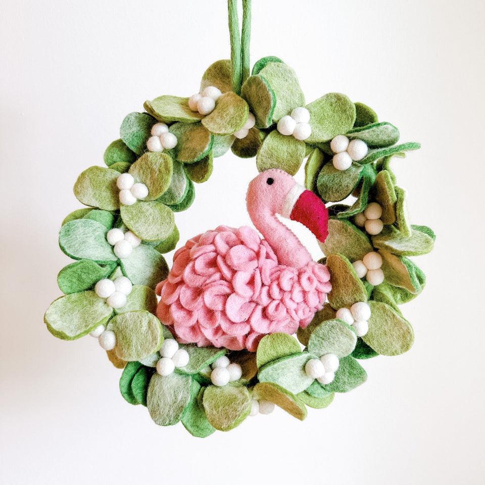 聖誕節擺飾 粉紅鶴 布偶 紅鶴 聖誕佈置 聖誕擺飾 聖誕裝飾-細節圖2