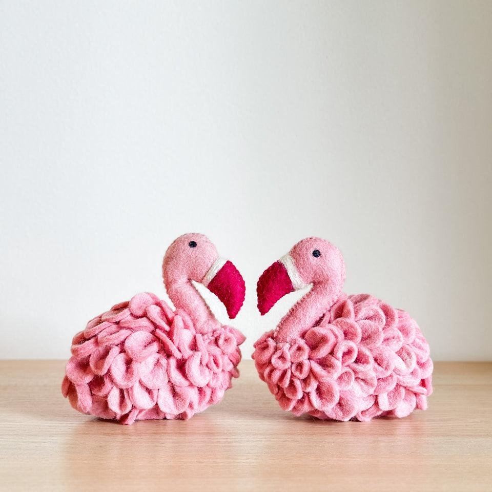 聖誕節擺飾 粉紅鶴 布偶 紅鶴 聖誕佈置 聖誕擺飾 聖誕裝飾-細節圖3